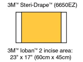 3M 6650EZ Ioban 2 Antimicrobial Incise Drapes 60cm x 45cm