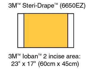 3M 6650EZ Ioban 2 Antimicrobial Incise Drapes 60cm x 45cm