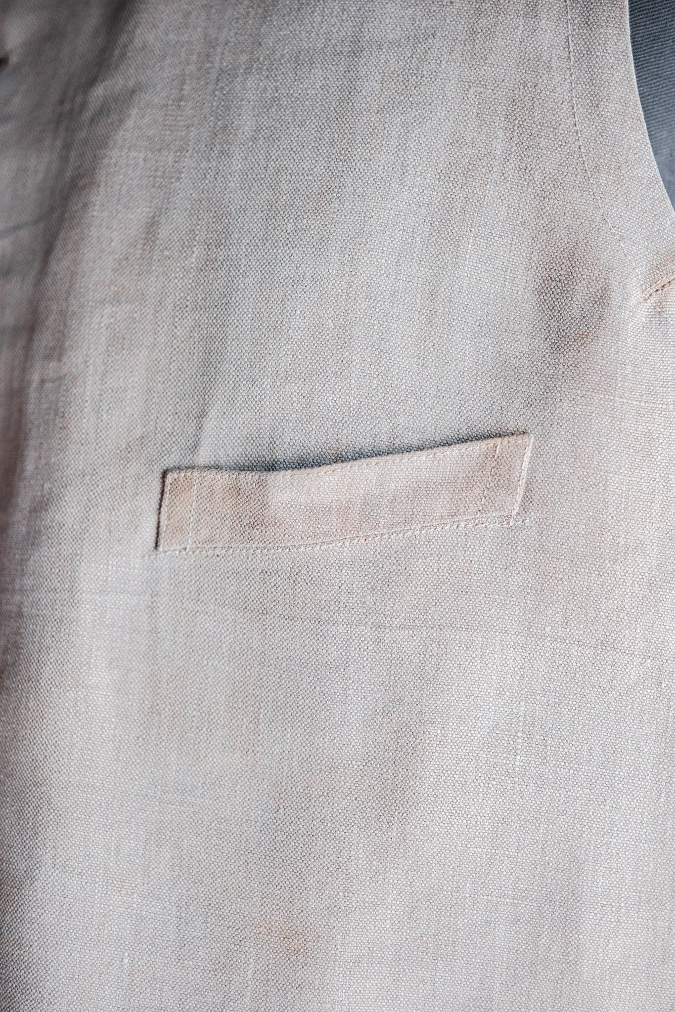 【~40's】French Vintage Linen Work Gilet