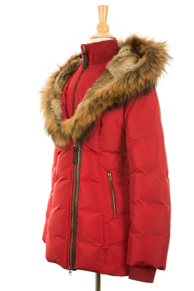 Akiva Down Coat With Fur Hood