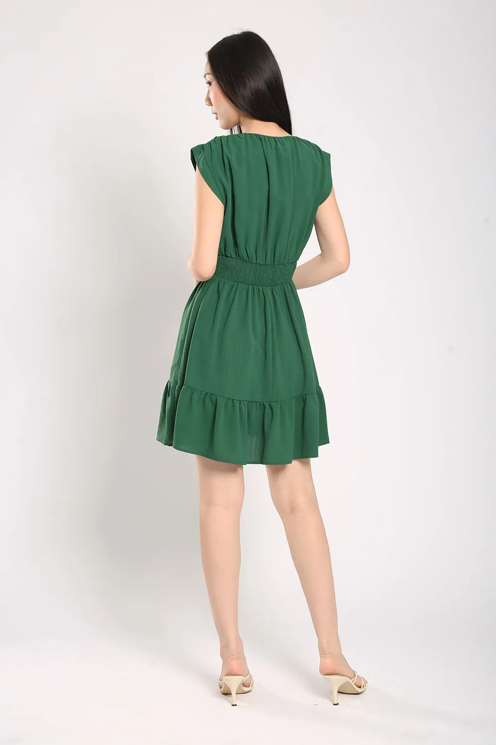 Alicia Dress in Forest Green