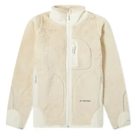 And Wander High Loft Fleece Jacket Off White