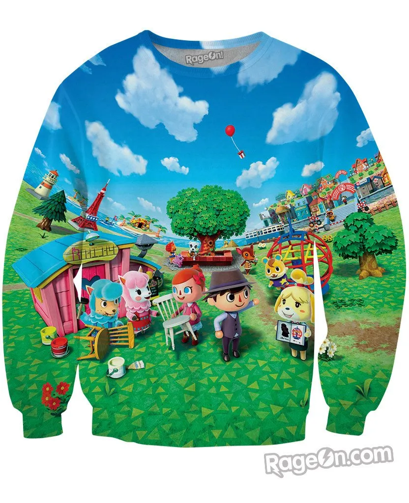 Animal Crossing New Leaf Crewneck Sweatshirt