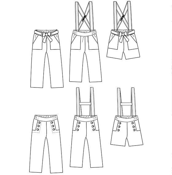 Avana Pants/Shorts Sewing Pattern - Girl 3/12Y - Ikatee