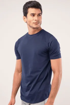 Azure Crew Neck T-shirt - Navy Blue