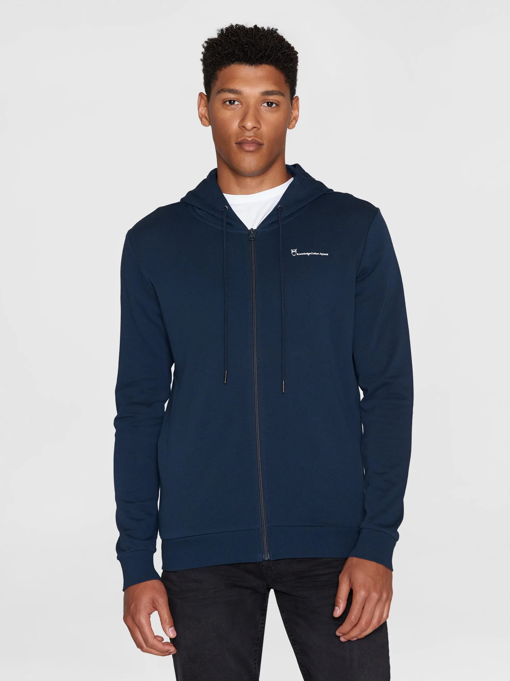 Basic knowledge hood zip sweat - Total Eclipse