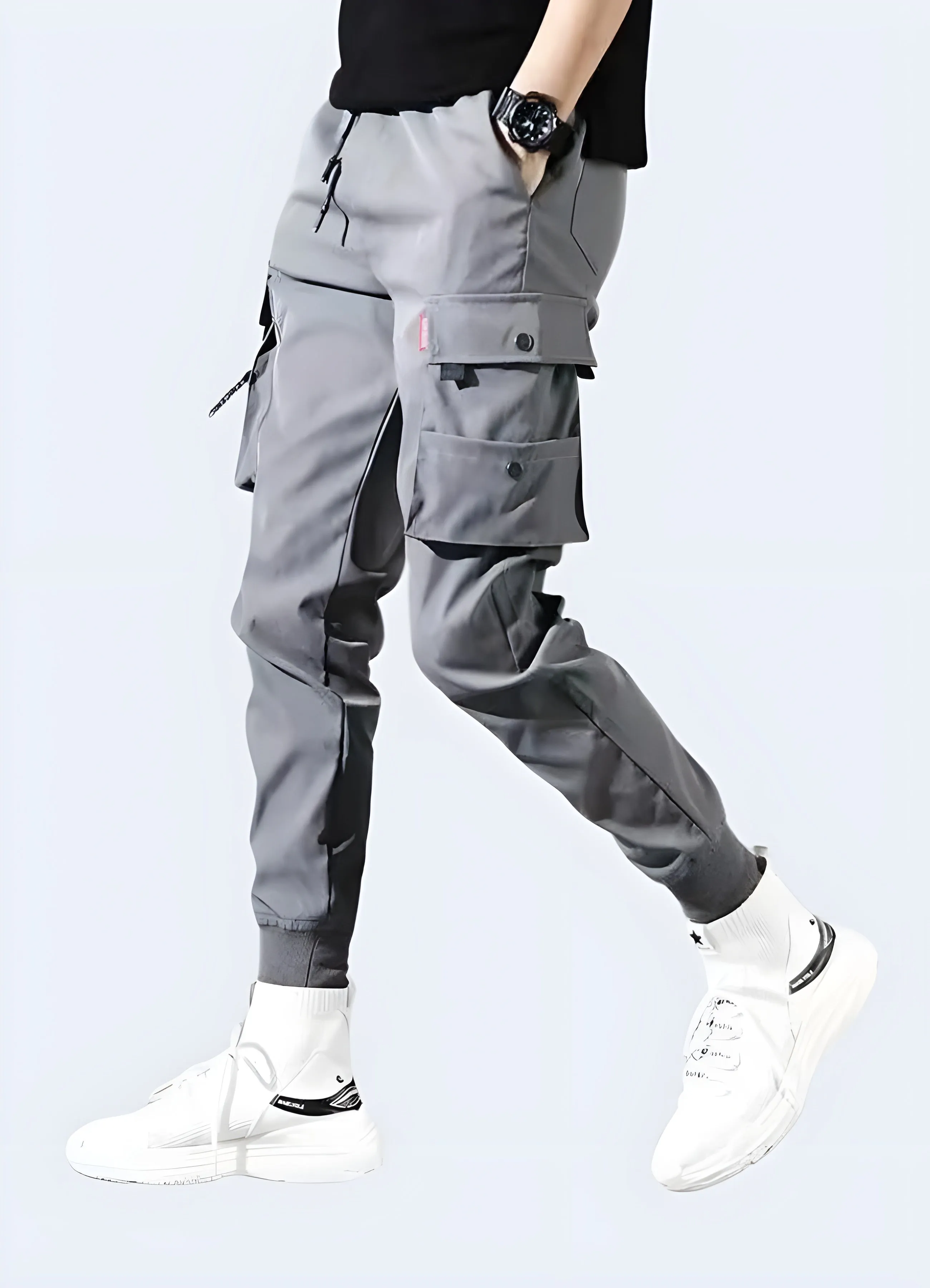 Black Slim Fit Cargo Pants