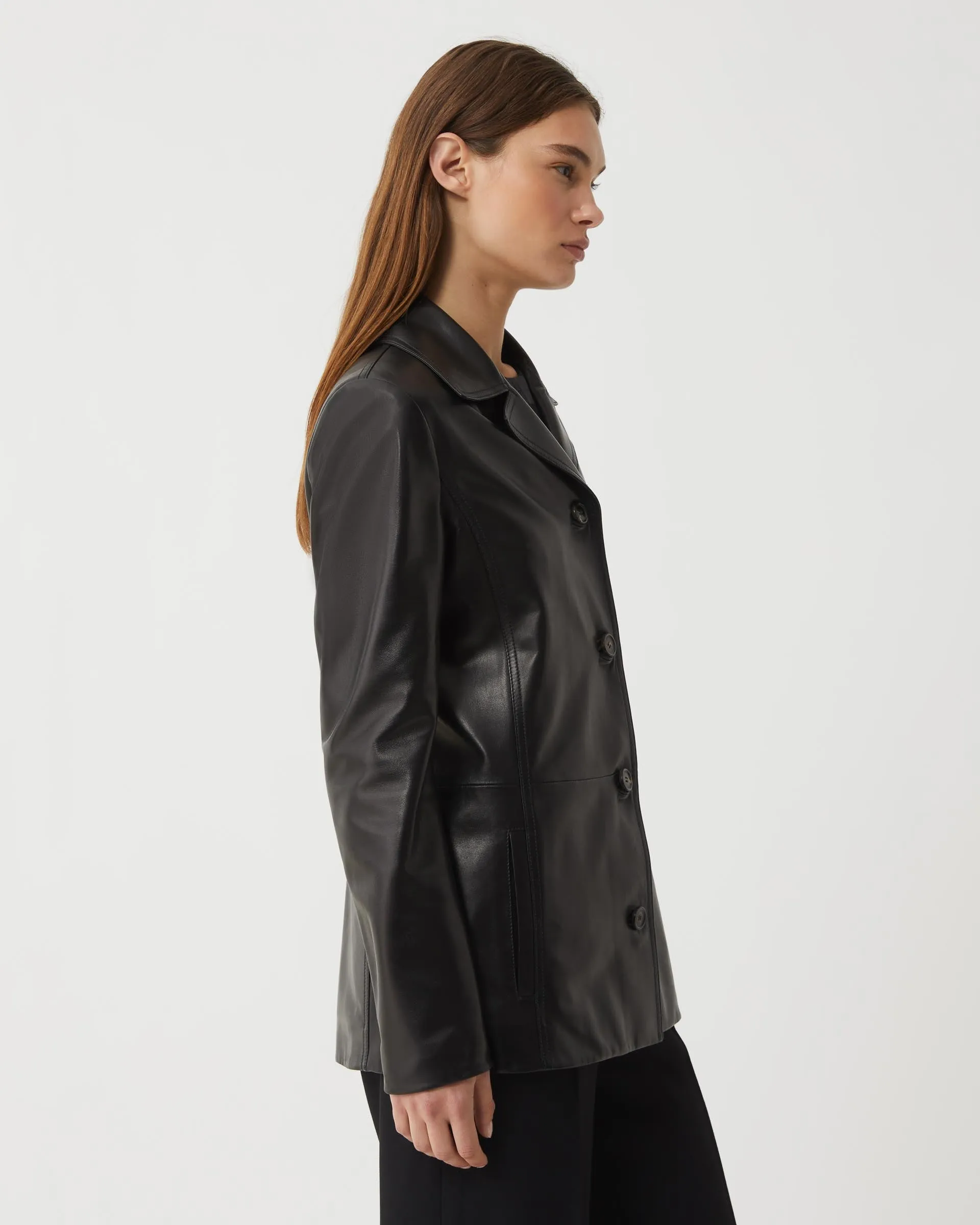 Blaire Jacket in Nappa Leather, Black