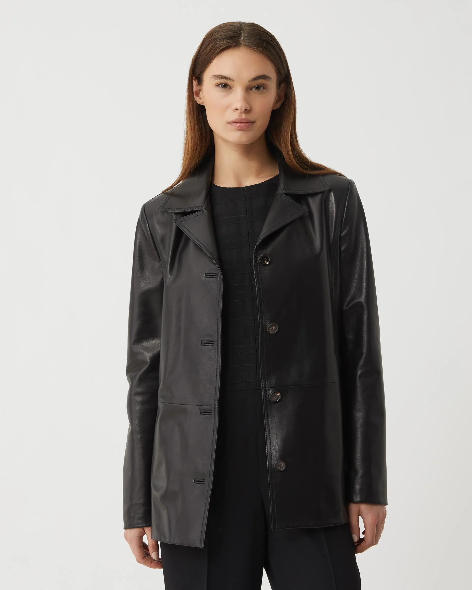 Blaire Jacket in Nappa Leather, Black