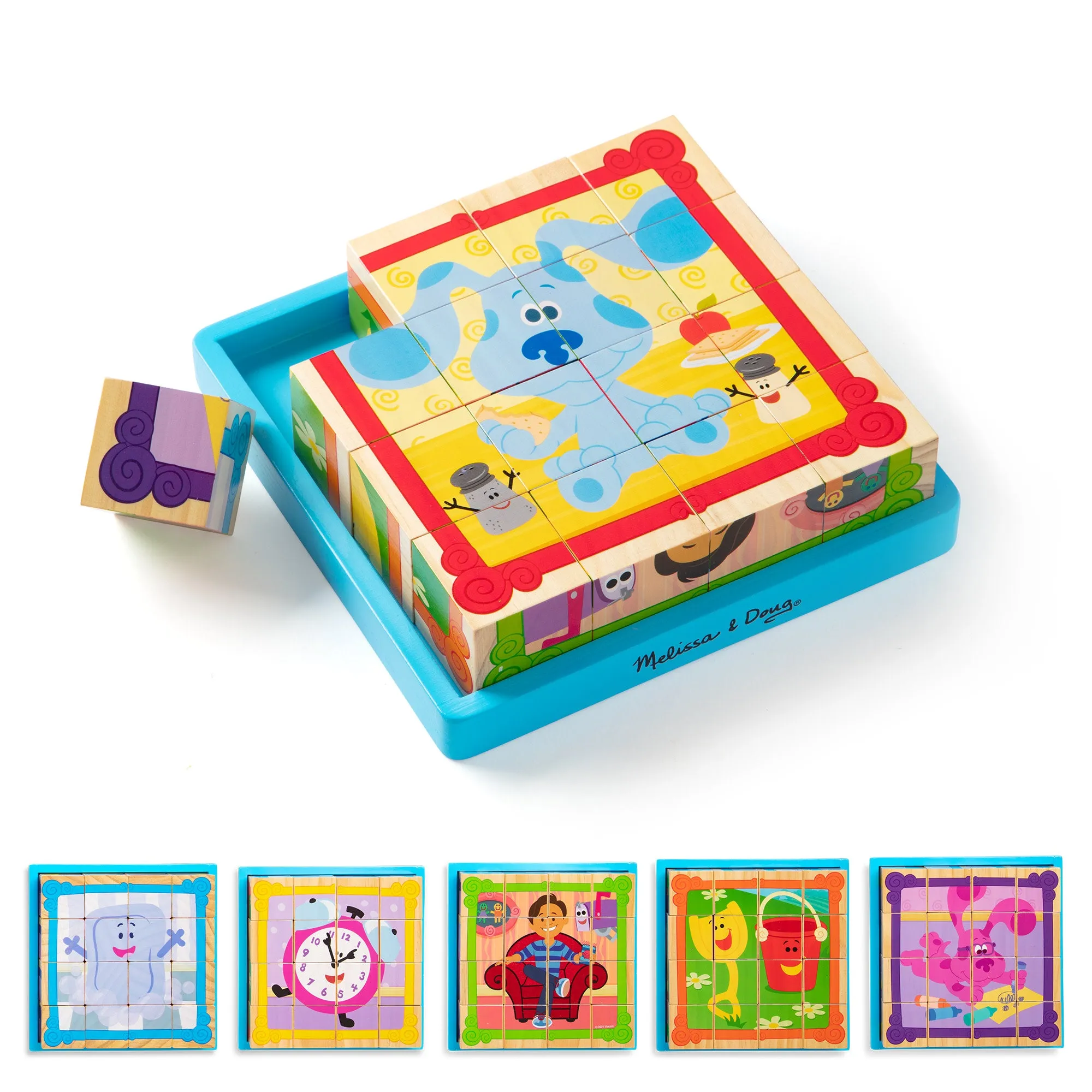 Blue's Clues & You! Wooden Cube Puzzle - 16 Pieces