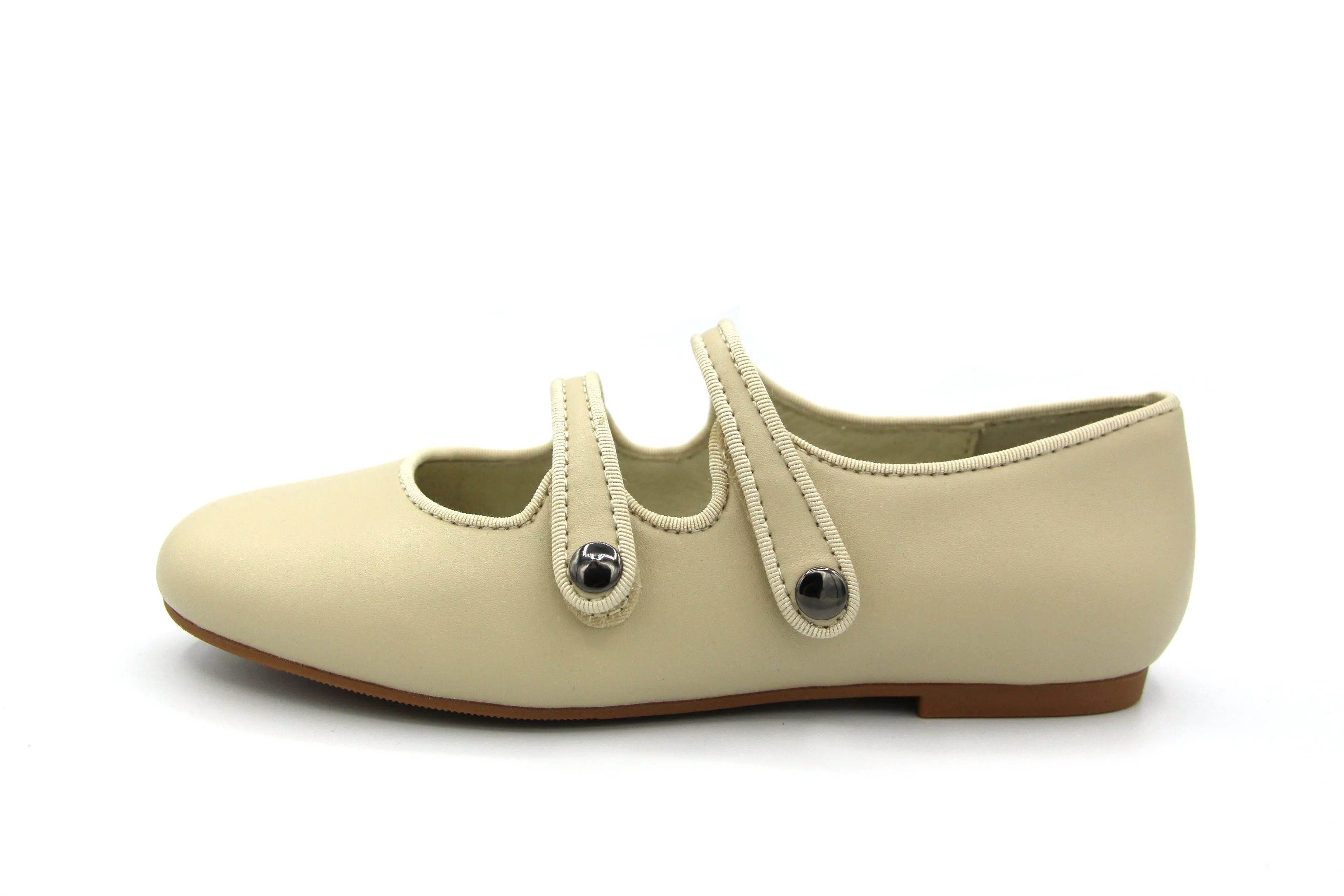 Bouaccelli  Sand Leather Double Strap Slip On  Posh