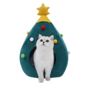 Cat Christmas Comfortable Bed