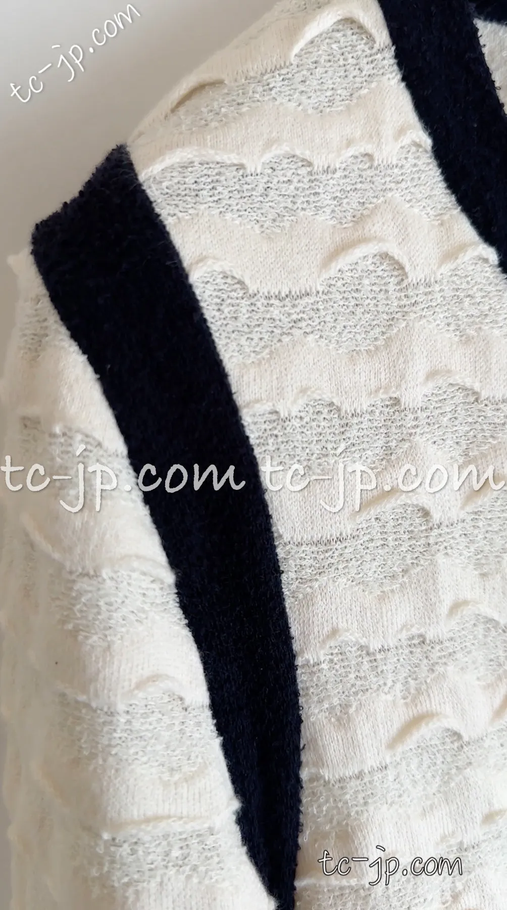 CHANEL 12C Ivory Cotton Cashmere Knit Dress 38 シャネル アイボリー ジャージ カシミア混 コットン ニット ワンピース 即発