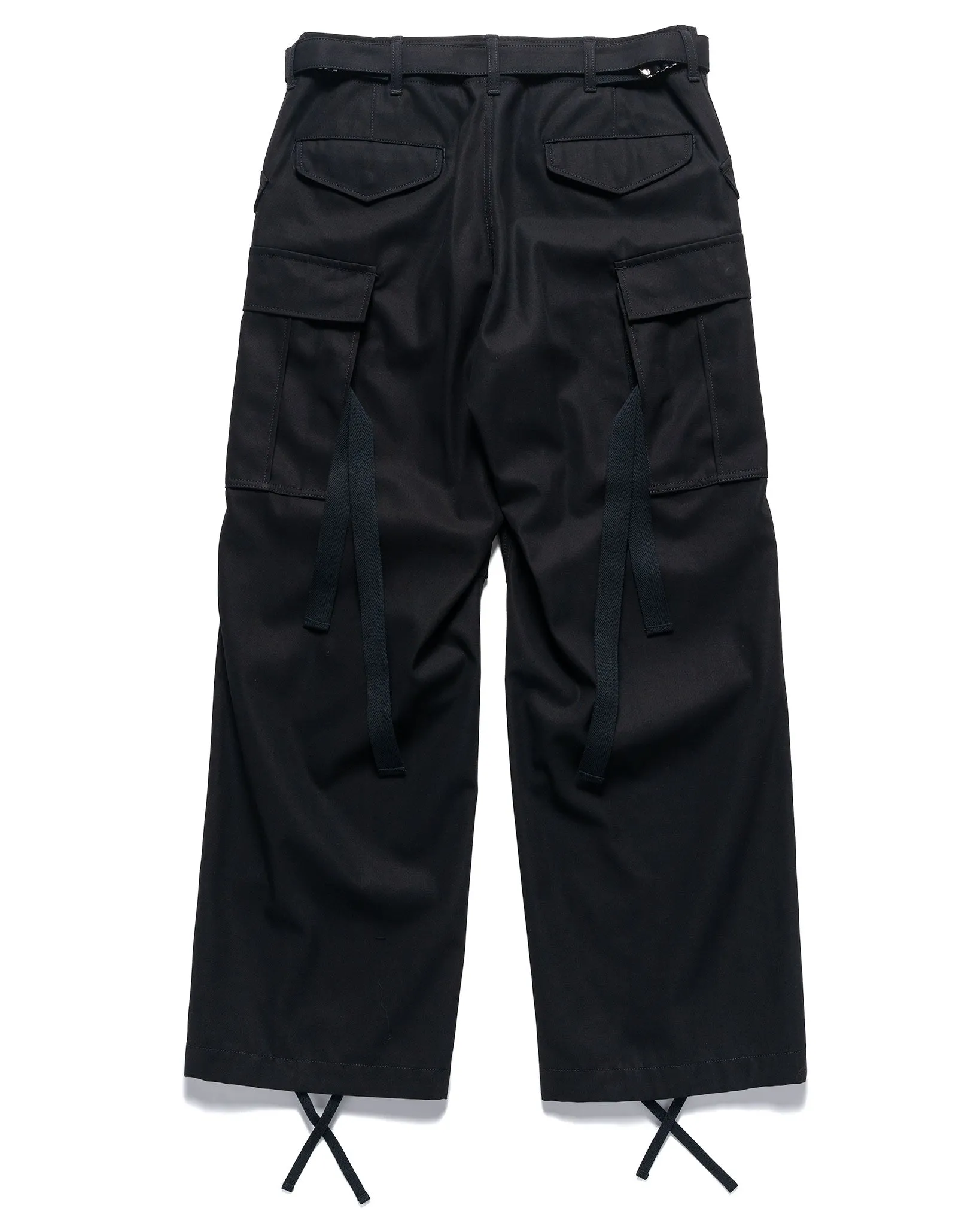 Cotton Twill Pants Black