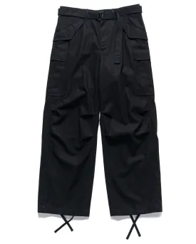 Cotton Twill Pants Black