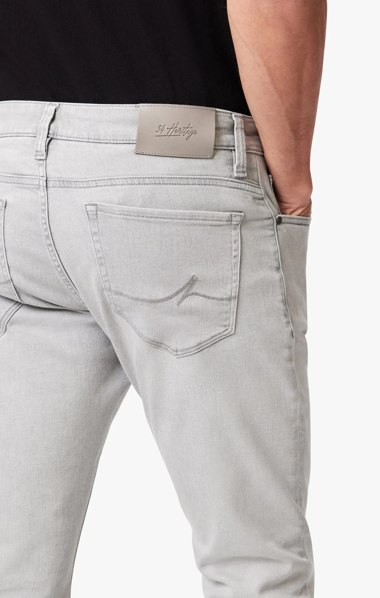 Courage Straight Leg Jeans In Light Grey Refined