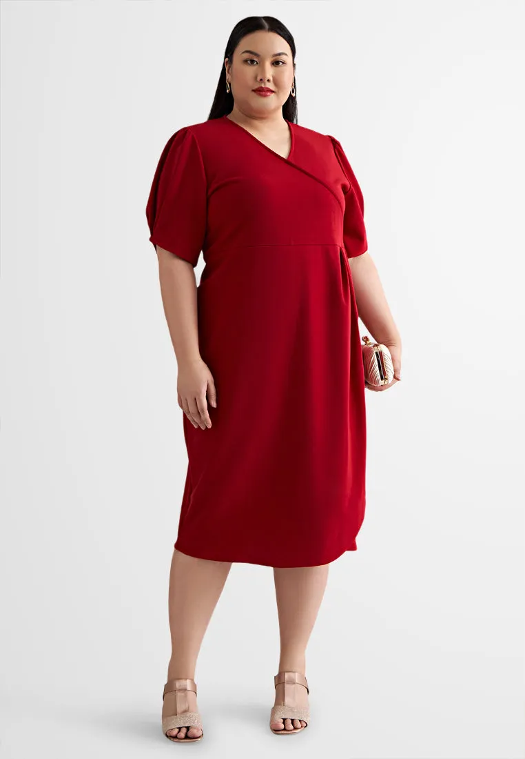 Daveney Short Sleeve Party Wrap Dress