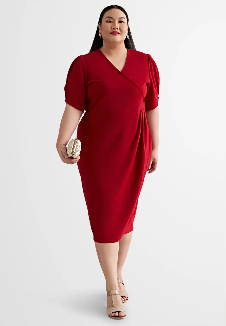 Daveney Short Sleeve Party Wrap Dress