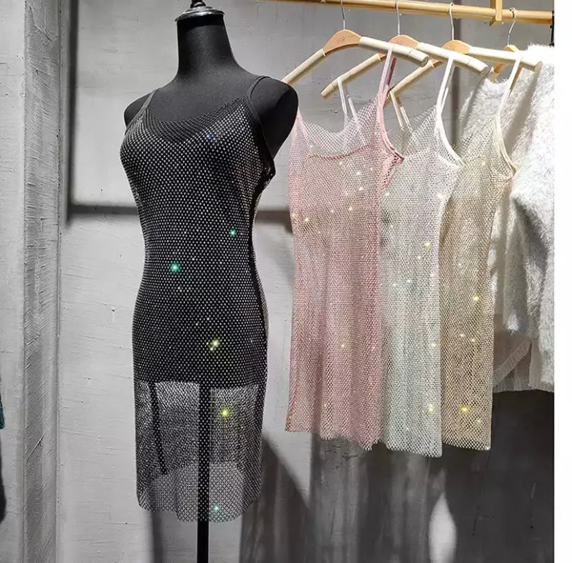 Diamanté Slip Dress