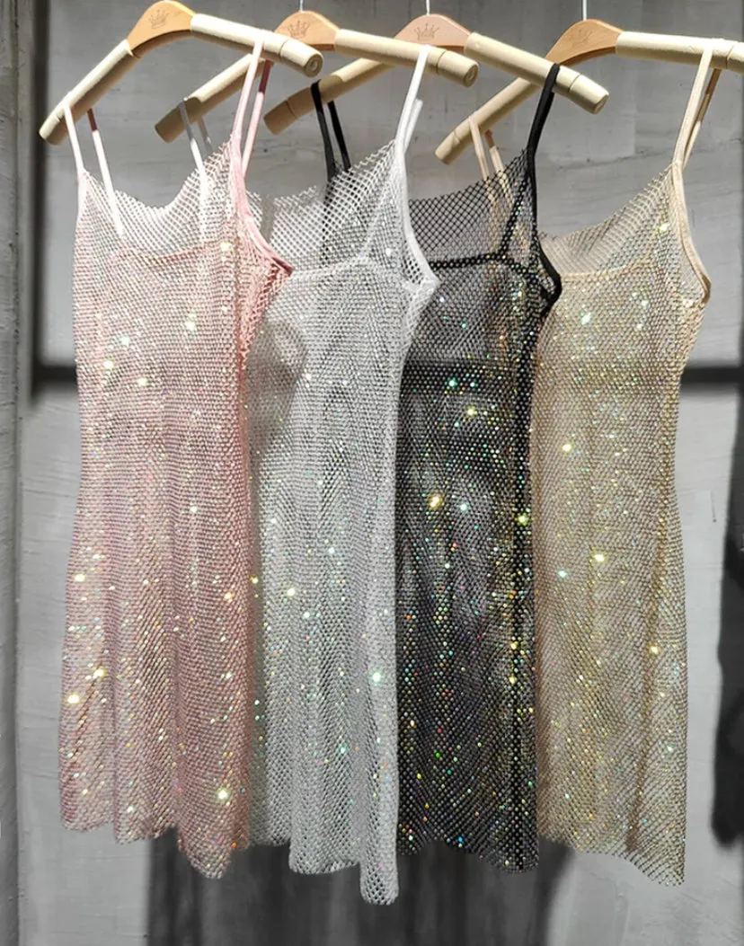 Diamanté Slip Dress