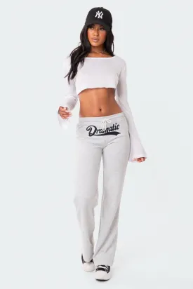 Dramatic Low-Rise Sweatpants