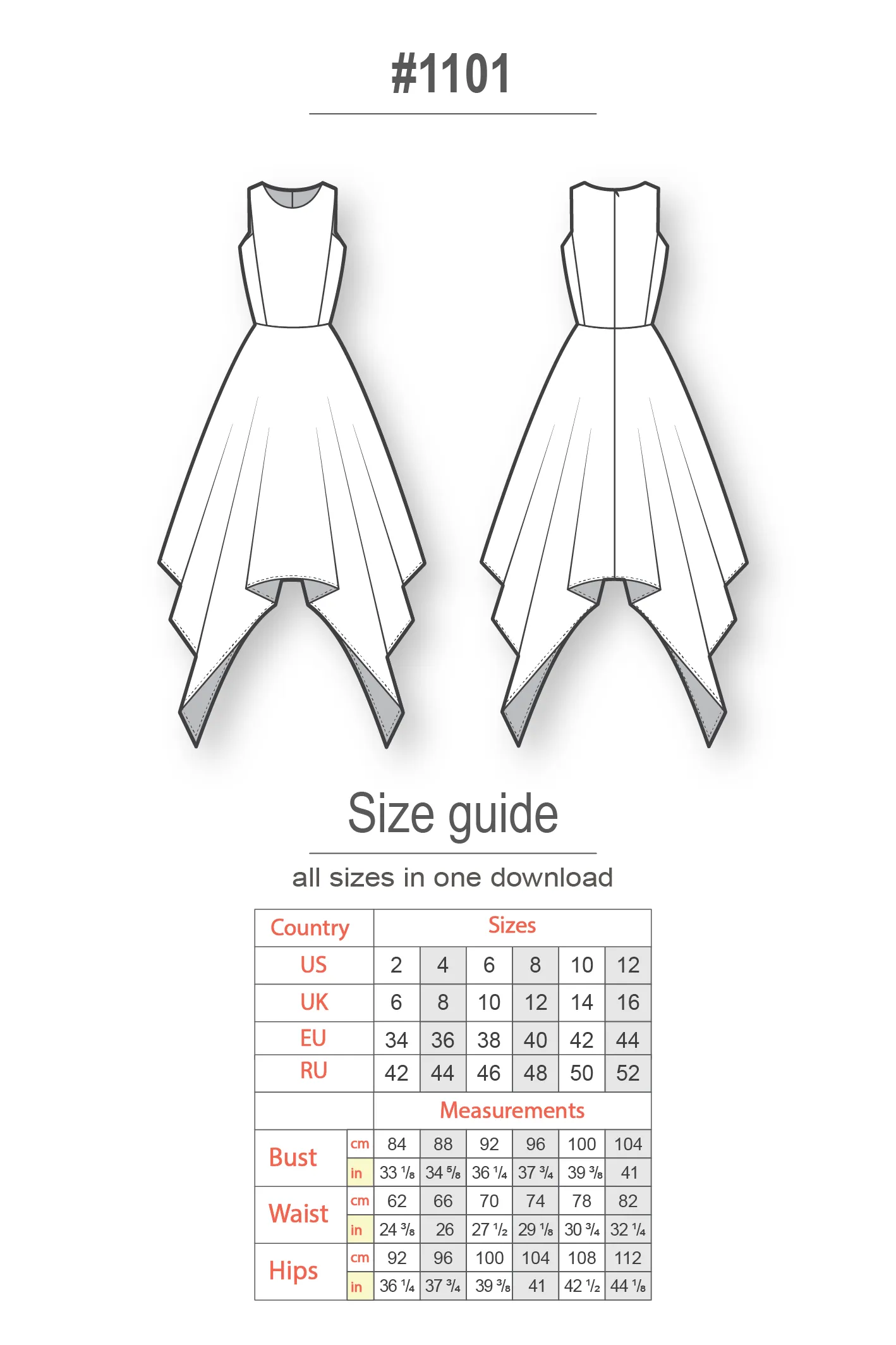 Dress Pattern - Dress Sewing Patterns - Sewing Tutorials - Maxi Dress Pattern - PDF Sewing Patterns - Sewing Projects - Sewing Patterns