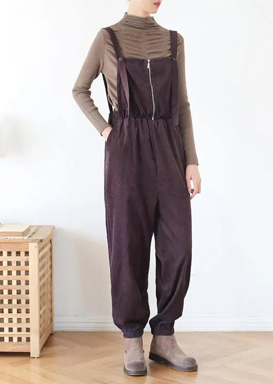 Elegant spring pants oversize chocolate Work Outfits jumpsuit pants