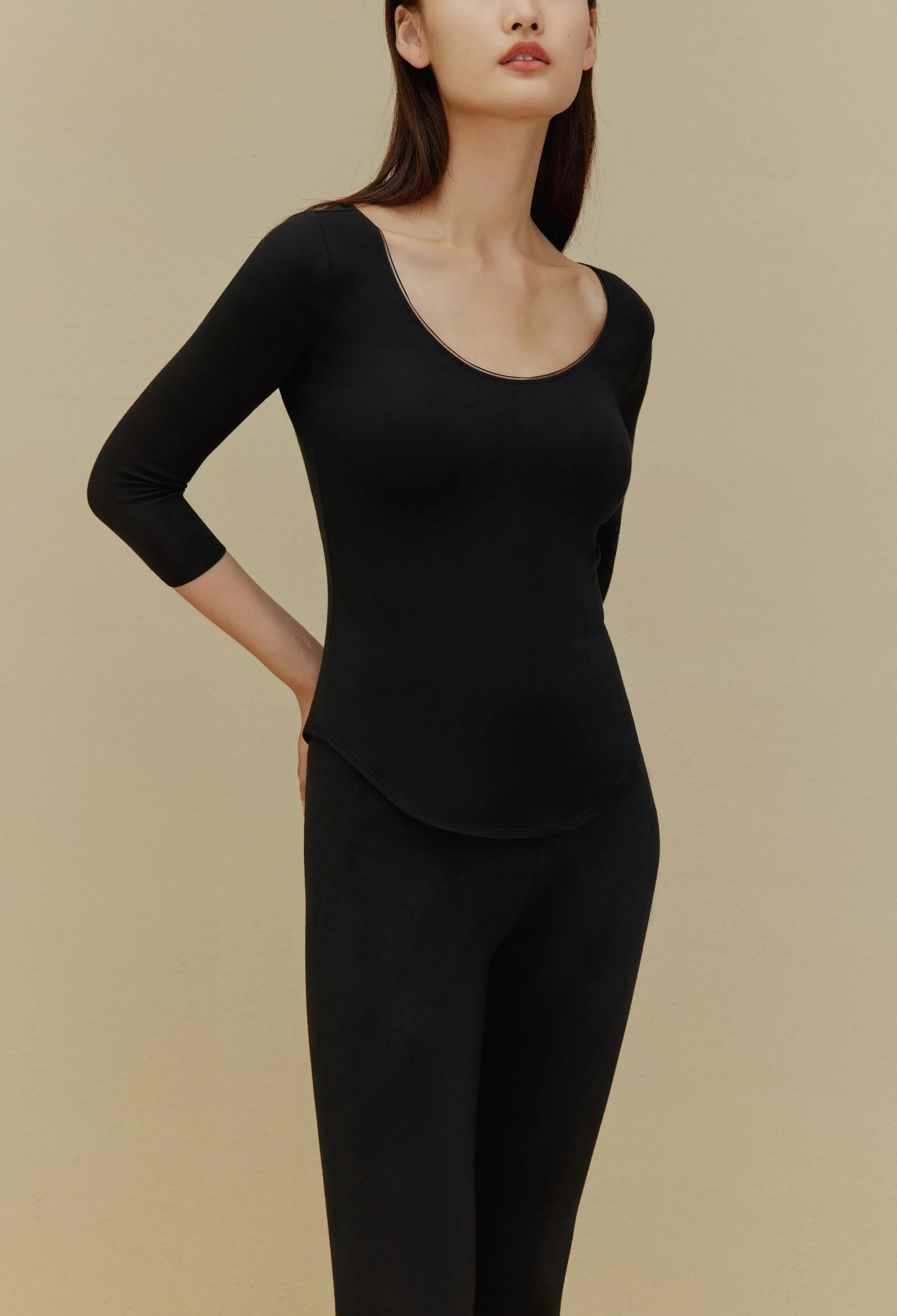 Essential Cashmere U-Neck Thermal Underwear Top