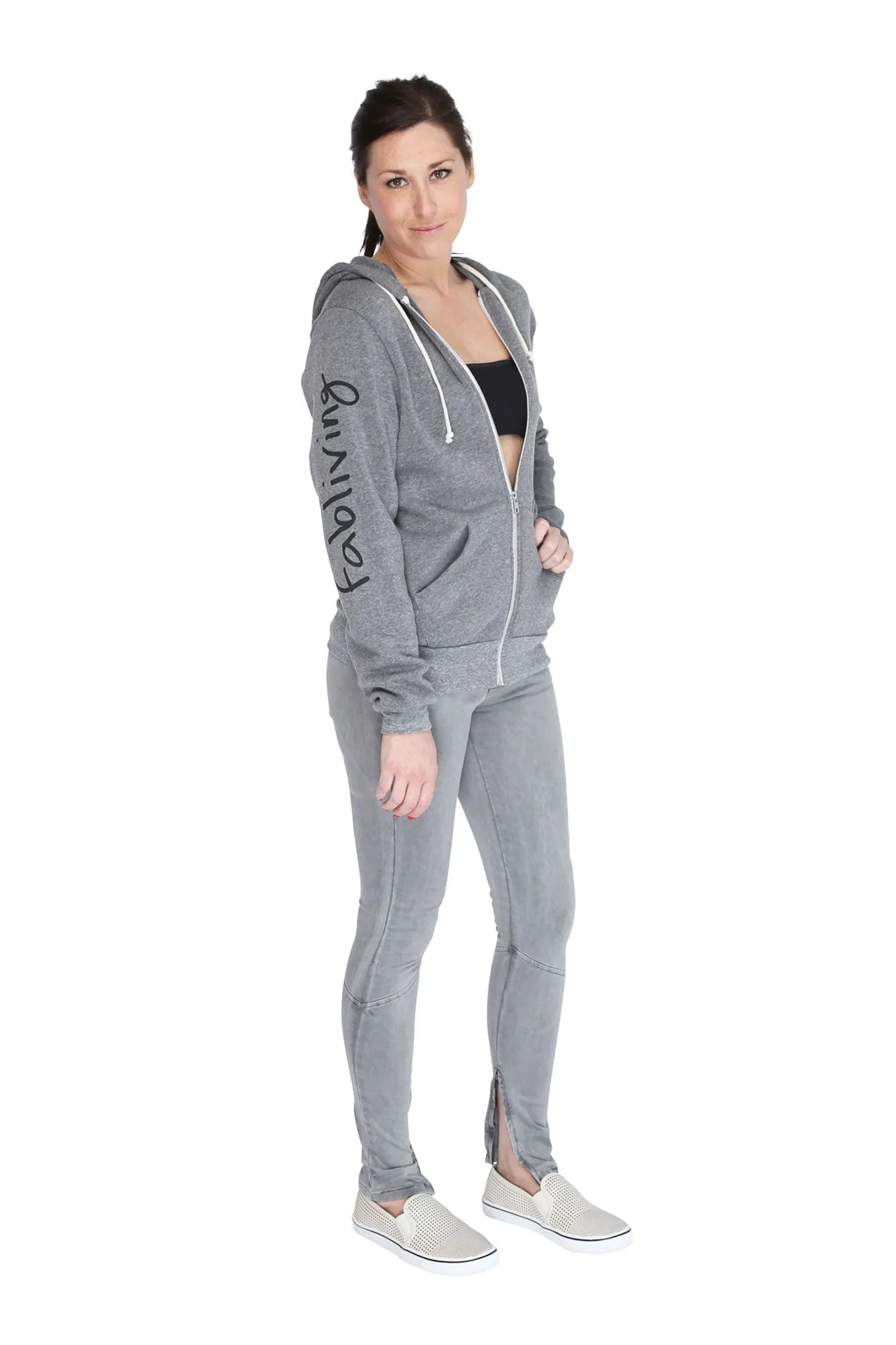 fabliving hoodie zip (eco grey/black)