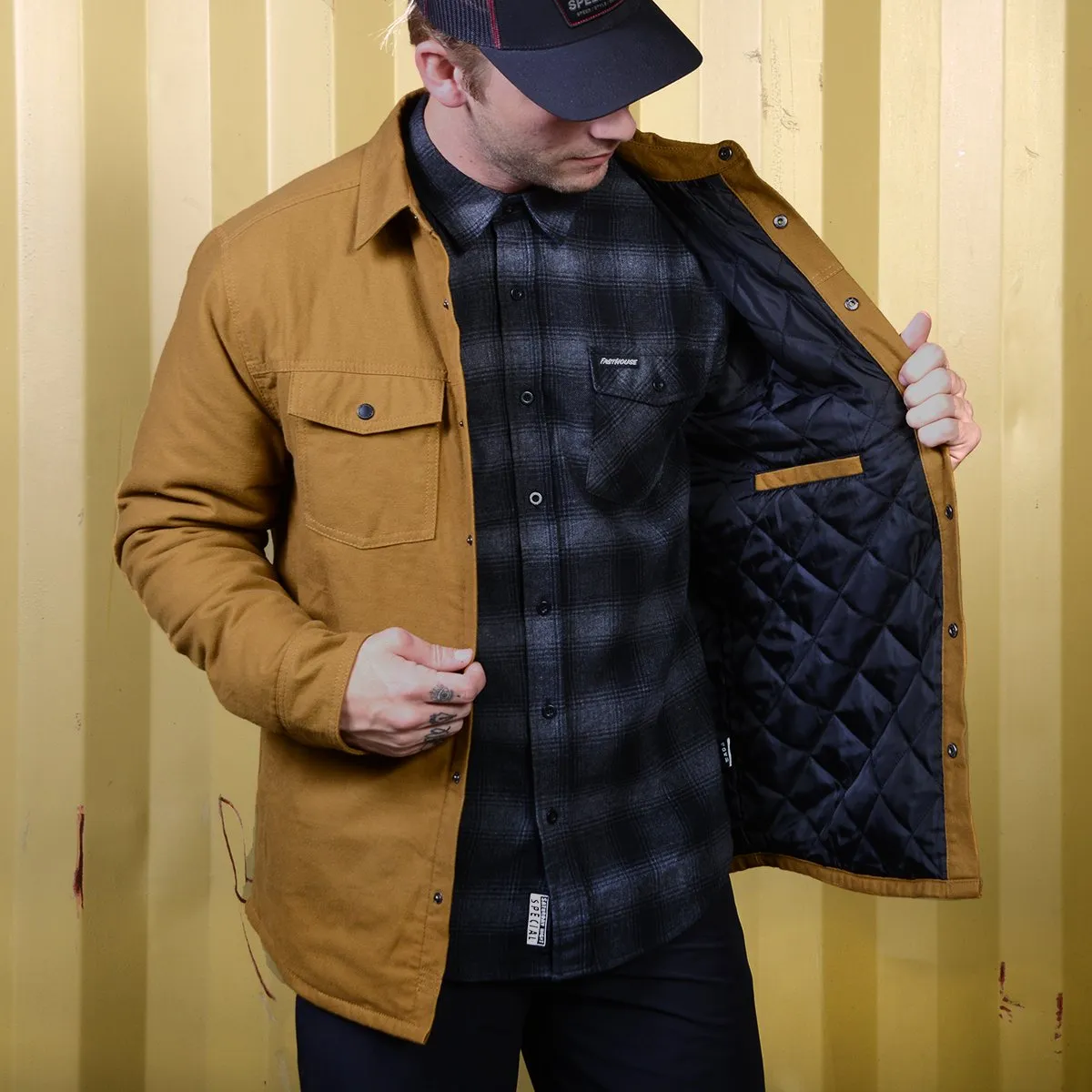 Fasthouse Elysian Quilted Flannel - Tobacco