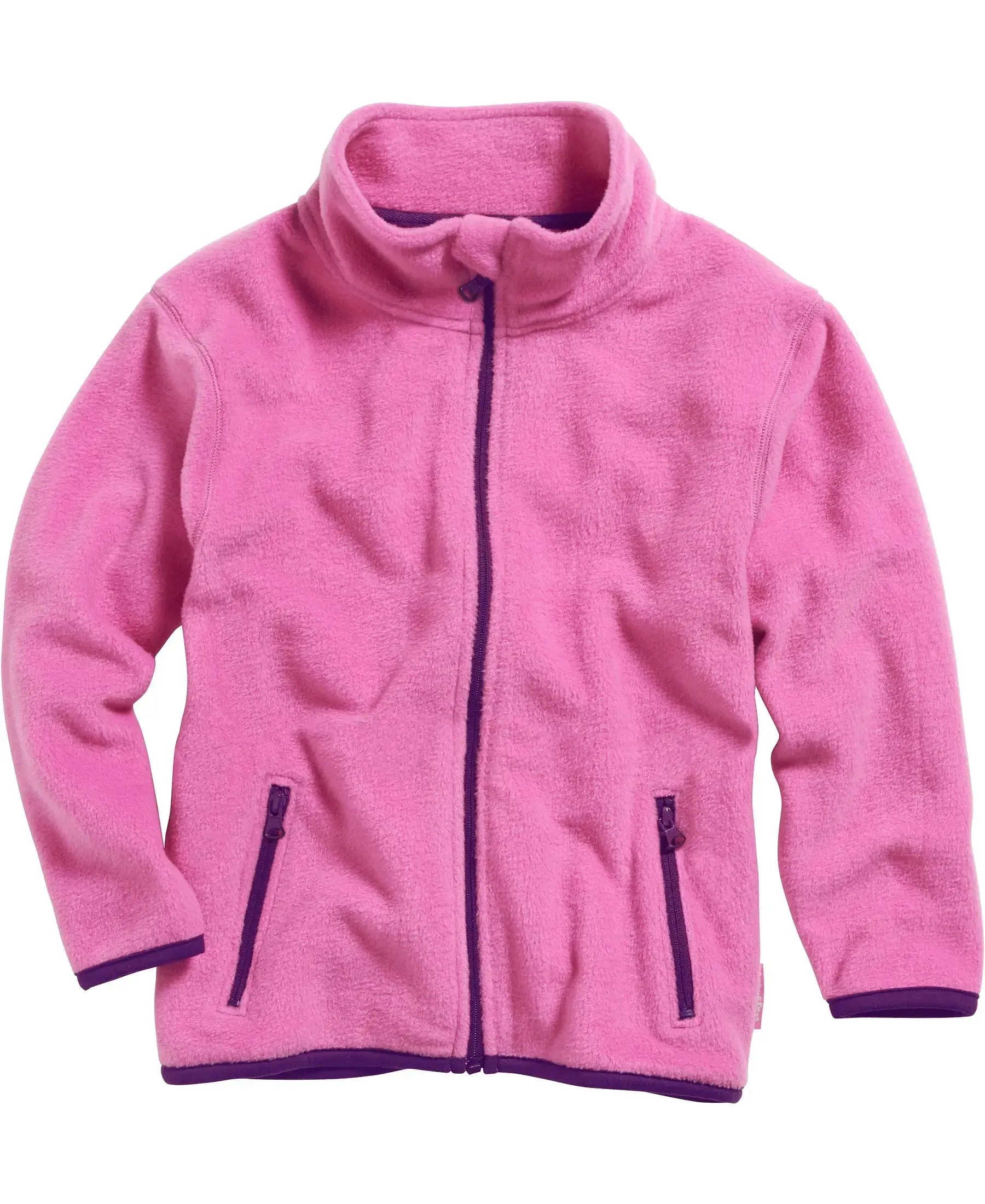 Fleece Jacket: Pink with Contrasting Zipper