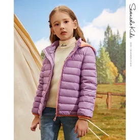 Girl's down Coat Autumn and Winter Clothing Kids' Overcoat Children GIRL'S down Coat