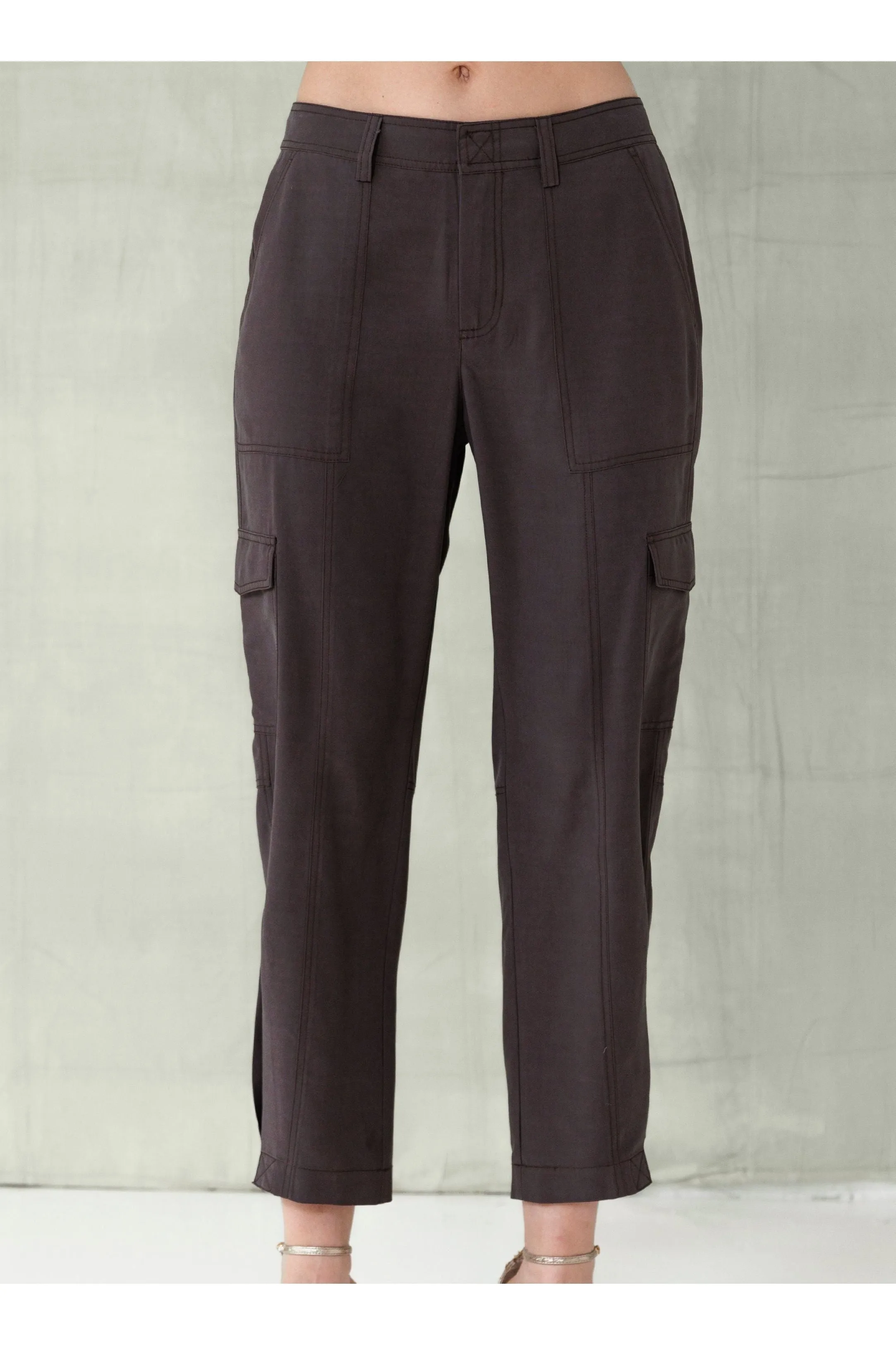 go by Go Silk Go Refined Cargo Pant P435 | Washed Black