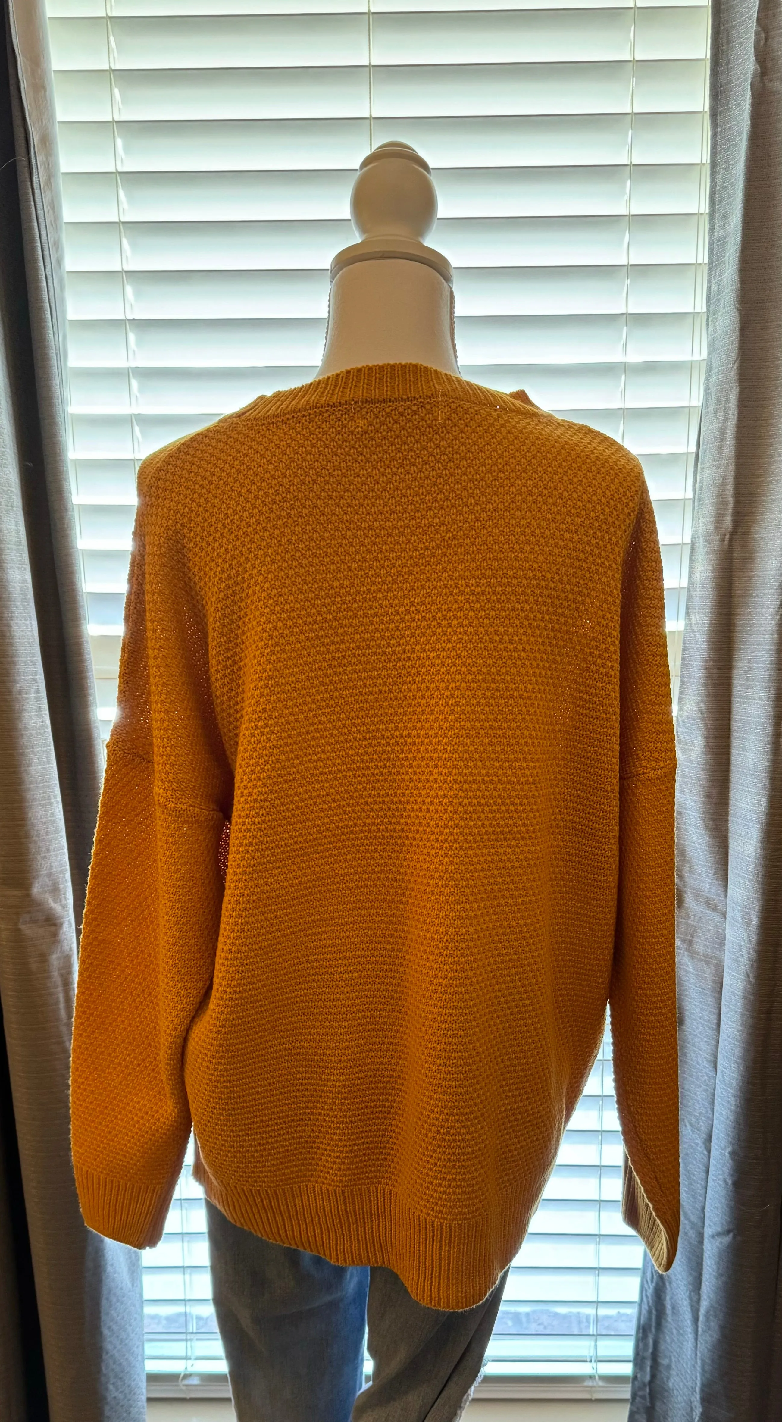 Golden Mustard Round Neck Sweater