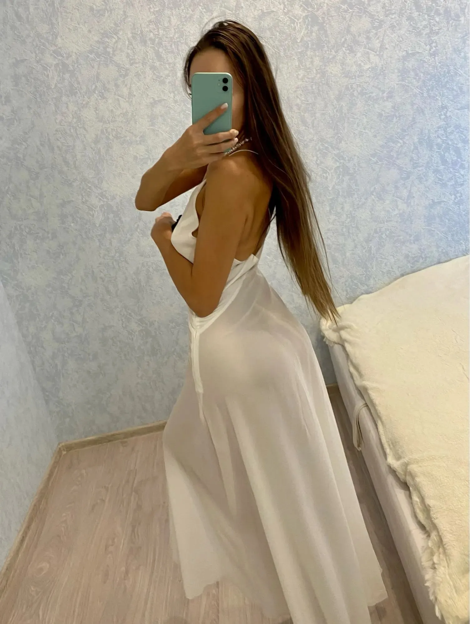 Graceful Drift Backless Slip Dress