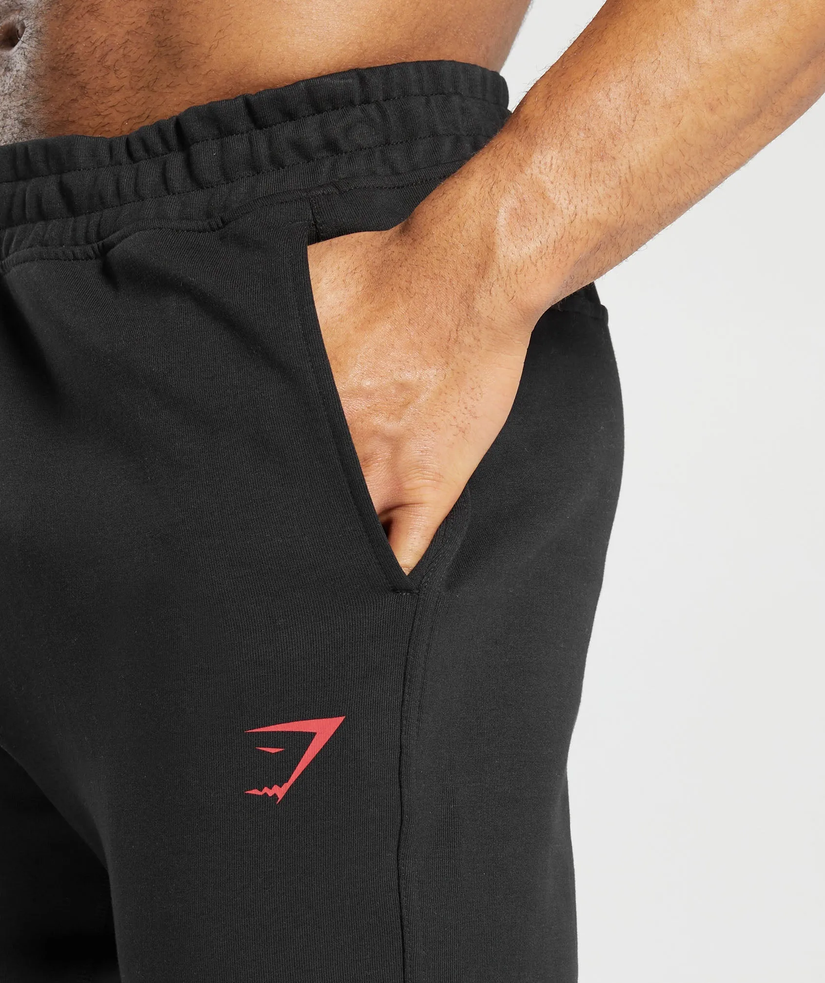 Gymshark Impact Joggers - Black/Vivid Red