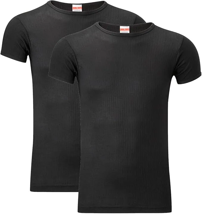 Heatwave® Pack of 2 Men's Thermal T Shirt, Warm Underwear Baselayer, S M L XL XXL Thermals