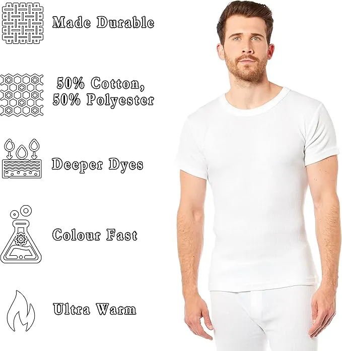 Heatwave® Pack of 2 Men's Thermal T Shirt, Warm Underwear Baselayer, S M L XL XXL Thermals