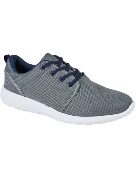 Impact Mesh Lace Up Running Trainers in Grey