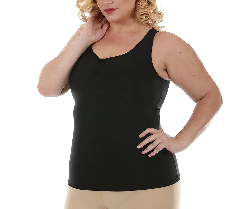 InstantFigure Shirred Tank Top Plus Size Shapewear WT40011C