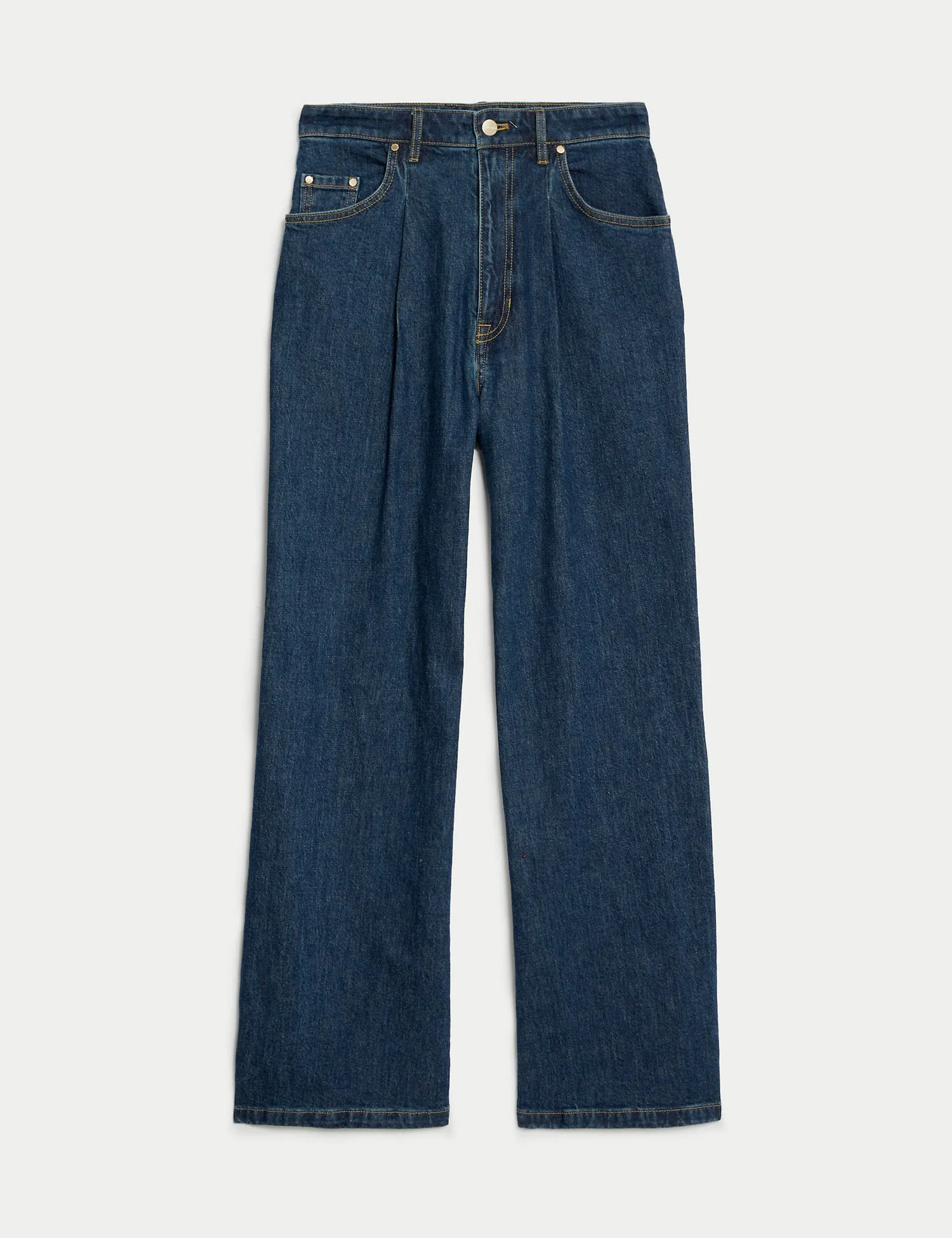 Italian Denim High Waisted Wide Leg Jeans