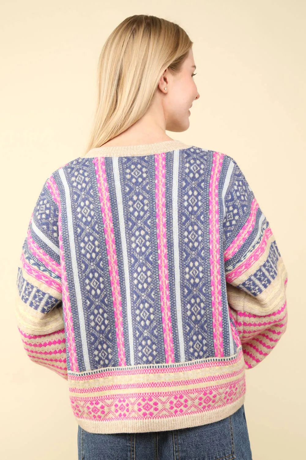 Josie Oversized Cozy Printed Sweater