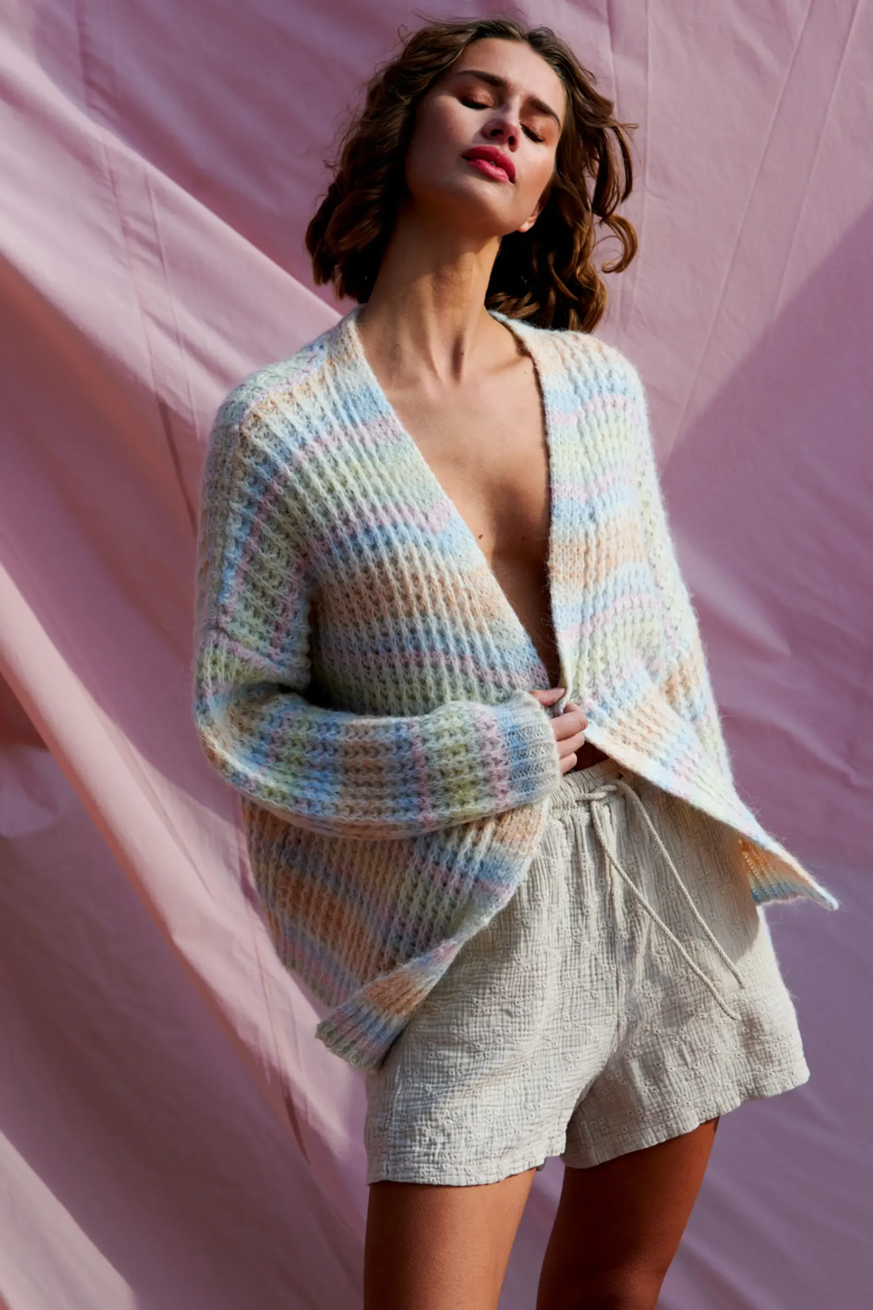 Journee Knit Cardigan - Multi Mix