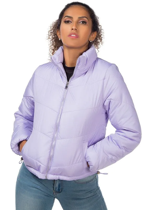 Ladies Long Sleeve Puffer Jacket