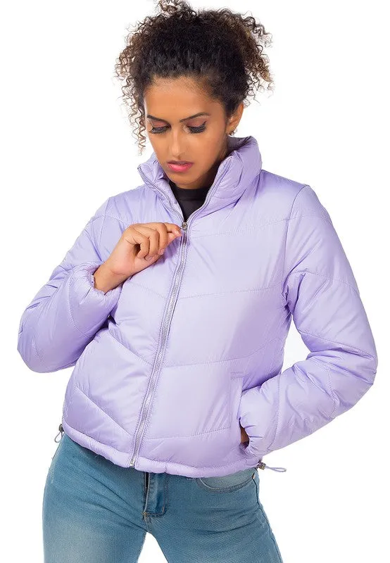 Ladies Long Sleeve Puffer Jacket