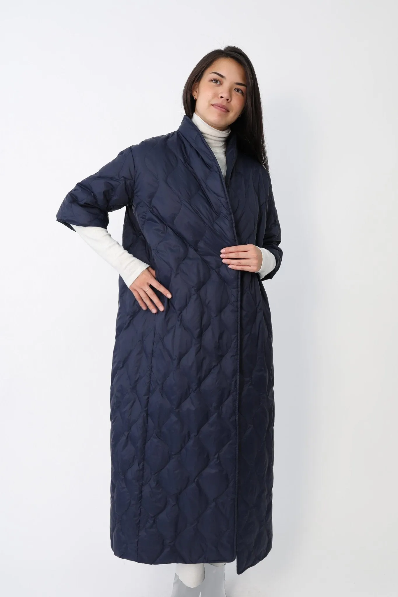 LONG HEIDI COAT IN GOOSE DOWN