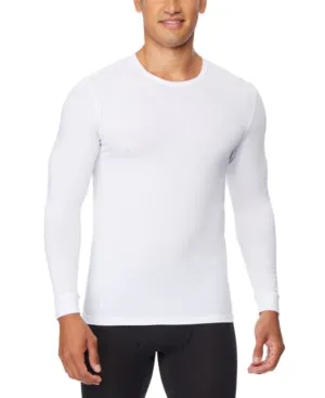 Long Sleeve Crewneck Intimates White Anti-Static Anti-Odor Stretch Base Layer Underwear M