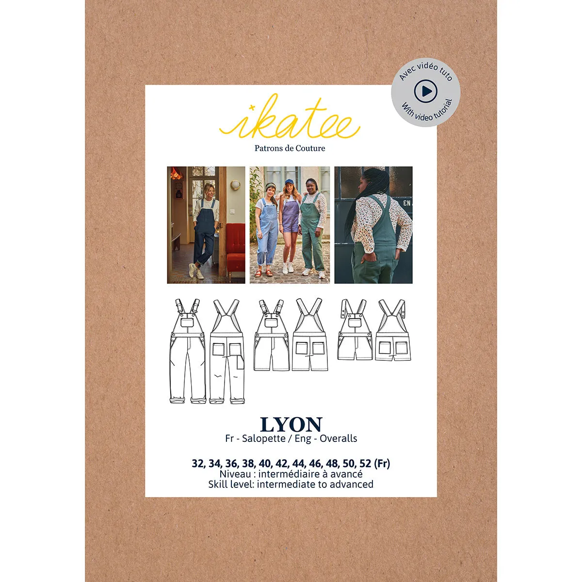 LYON - Overalls - Women 32-52 - Paper Sewing Pattern