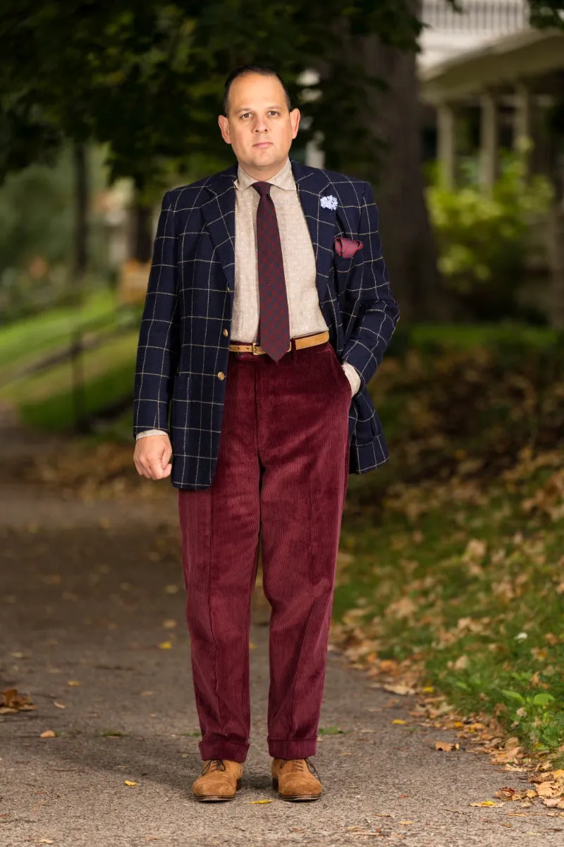 Maroon Stancliffe Corduroy Trousers