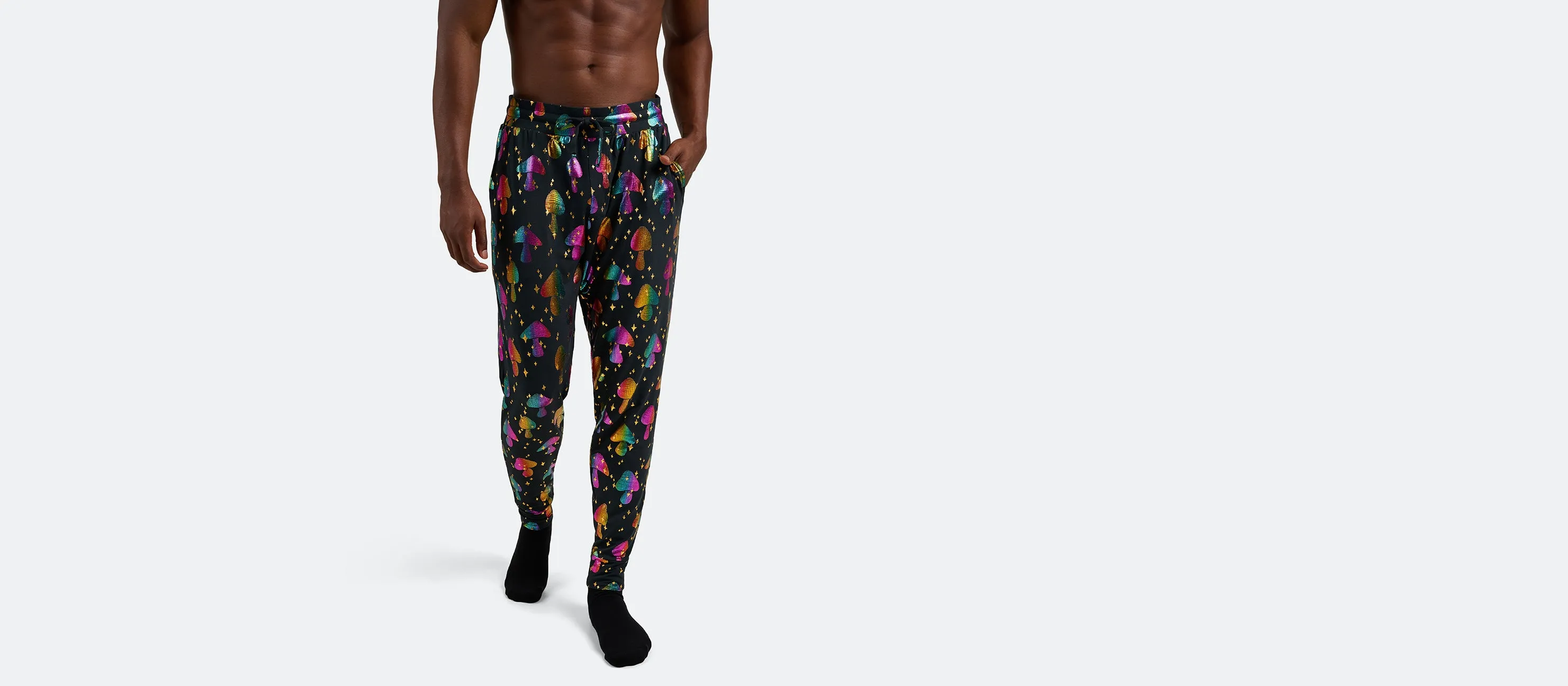 Men's Modal Jogger | Disco Shrooms